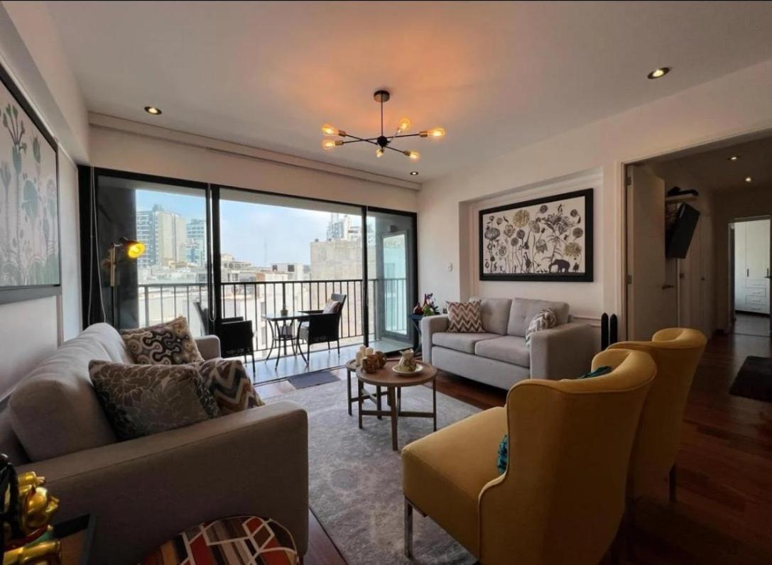 לימה Exclusivo Y Moderno Depa En Miraflores Vista Al Mar Y A La Ciudad Amoblado Apartments מראה חיצוני תמונה